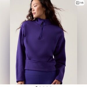 Athleta purple Polartec Half-Zip Pullover